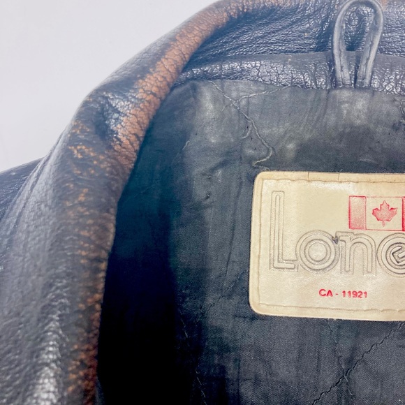 Large-Men’s Lone distressed leather motorcycle jacket - Picture 10 of 10